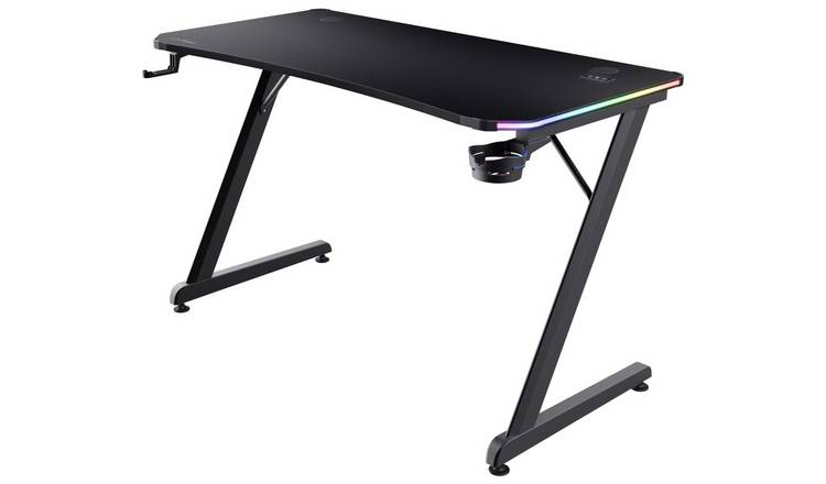 Trust GXT709 Luminus RGB Gaming Desk - Black