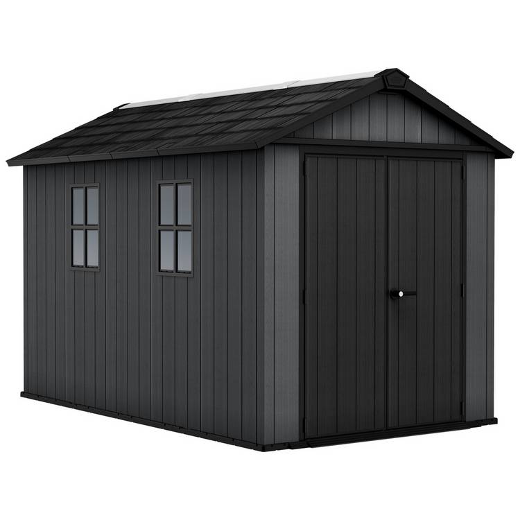 Keter Newton Plus Apex Outdoor Storage Shed 7.5x11ft - Grey 0