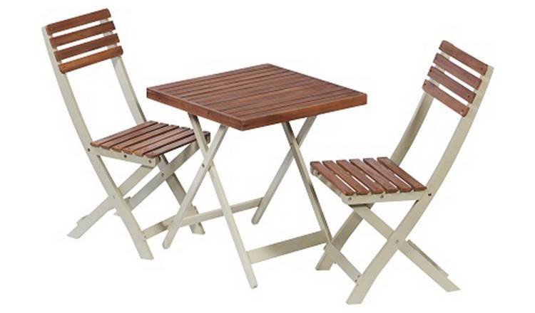 Greenhurst Burley 2 Seater Folding Wooden Garden Bistro Set