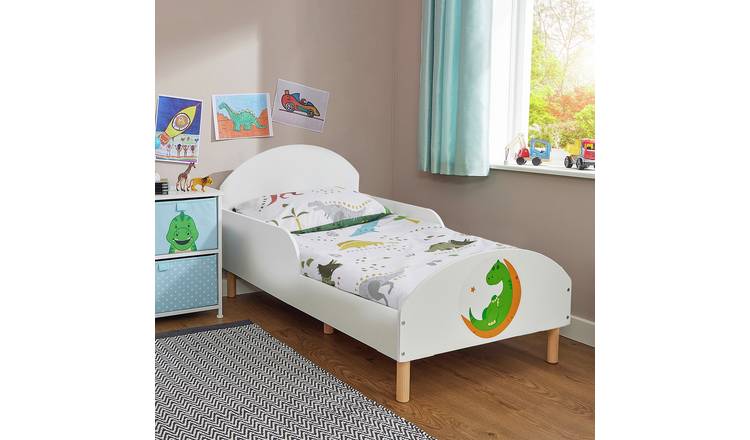 Liberty House Dinosaur Toddler Bed Frame - White