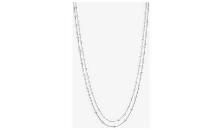 Simply Silver Sterling Silver Double Chain Necklace