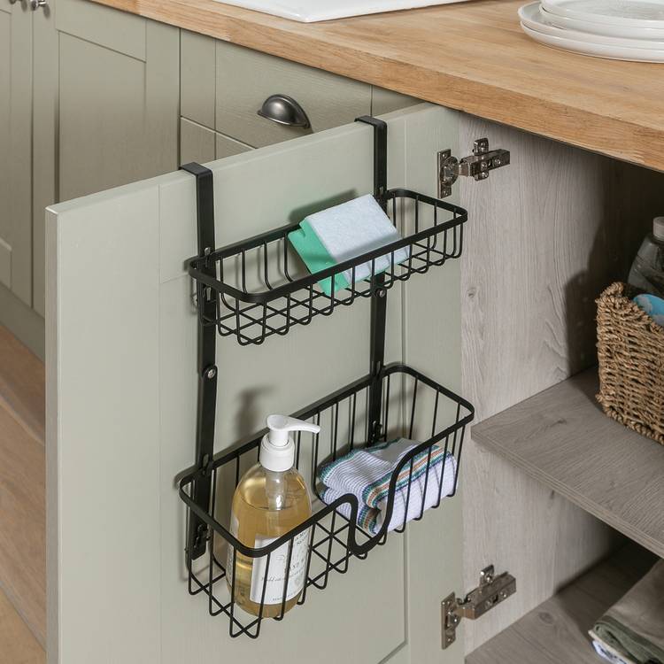 Argos Home 2 Tier Over Door Storage Organiser - Black 0
