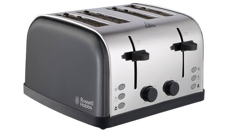 Russell Hobbs Worcester 4 Slice Grey Toaster 28366