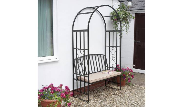 Greenhurst Huntingdon 2 Seater Metal Garden Arch Bench