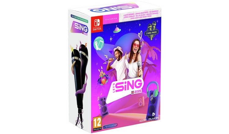 Let's Sing 2025 Nintendo Switch Game With 2 Mics