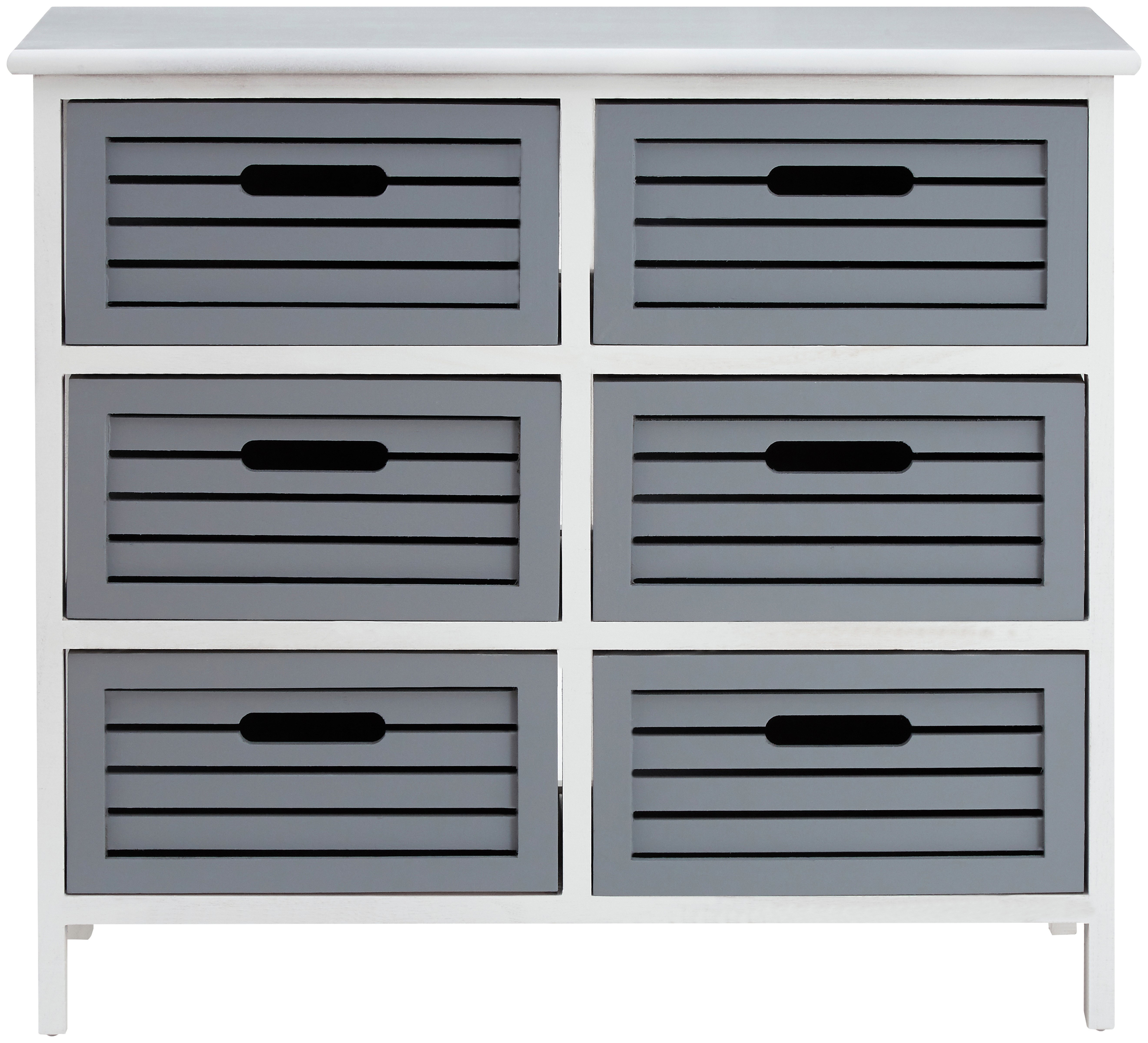 Premier Housewares Vermont 6 Drawer Unit - Grey.