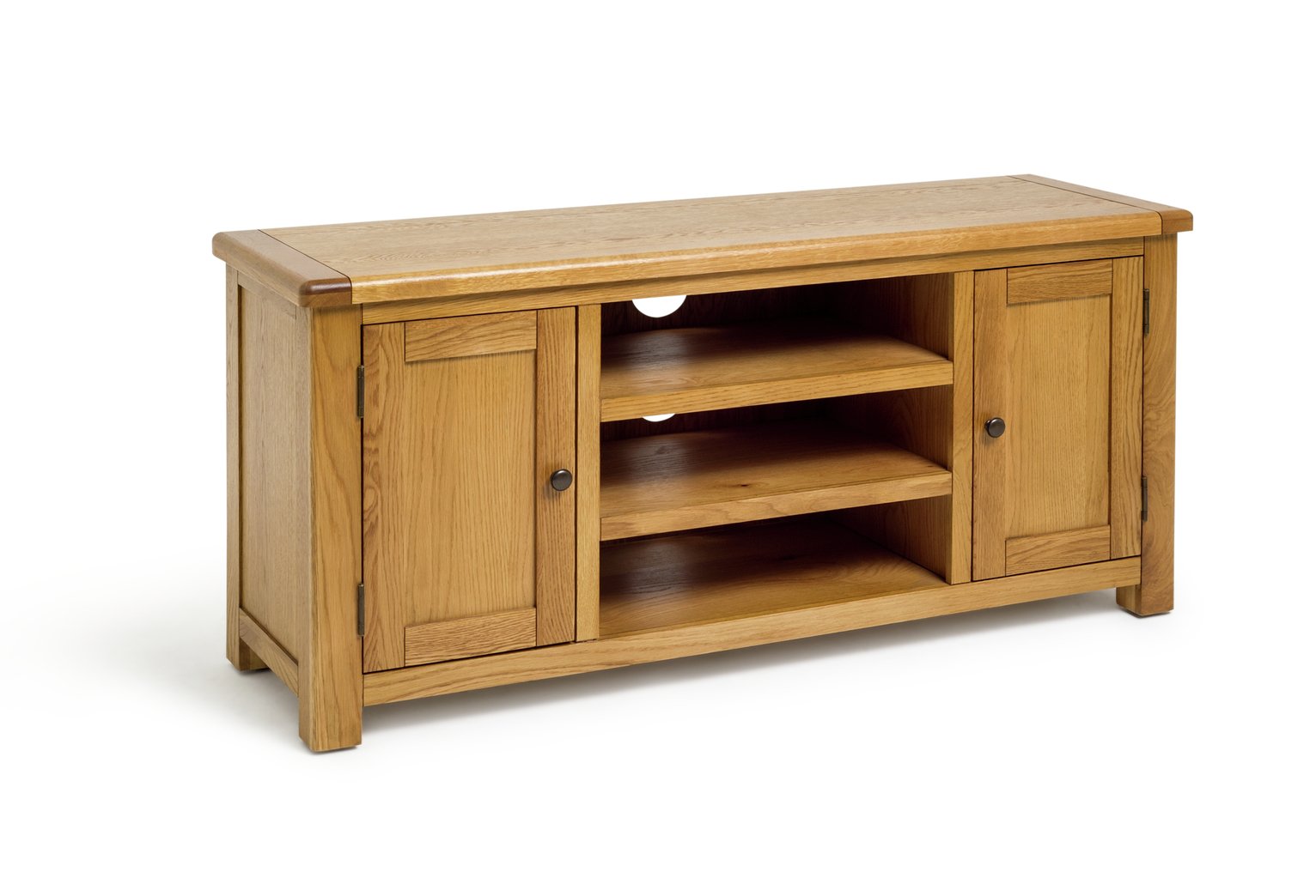 Habitat Kent 2 Door Oak & Oak Veneer Low TV Unit