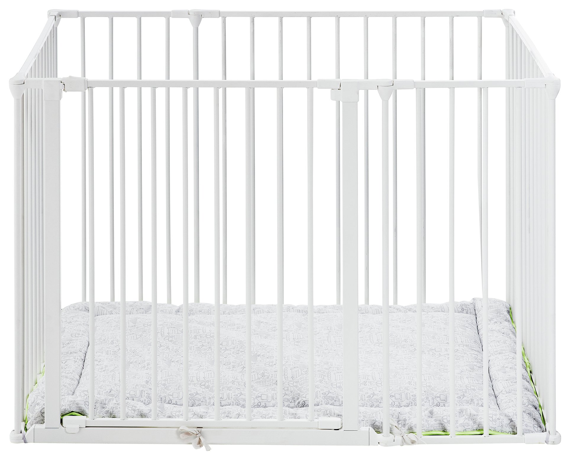 BabyDan Square Metal Playpen - White