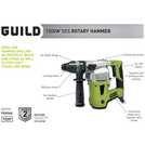 Guild corded sds discount rotary hammer drill