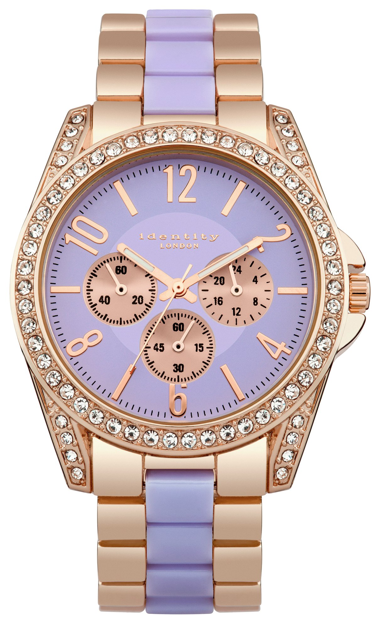 Identity London Ladies Stone Set Lilac Dial Bracelet Watch 4533827 Argos Price Tracker pricehistory