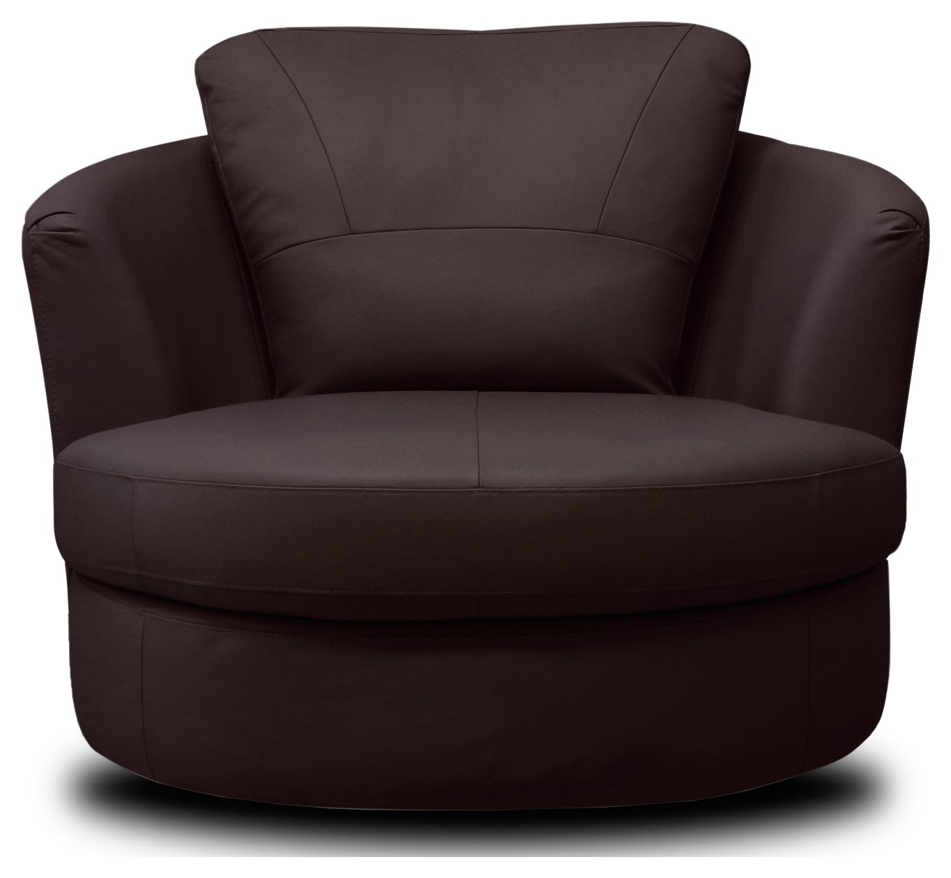 Argos Home Milano Leather Swivel Chair - Chocolate