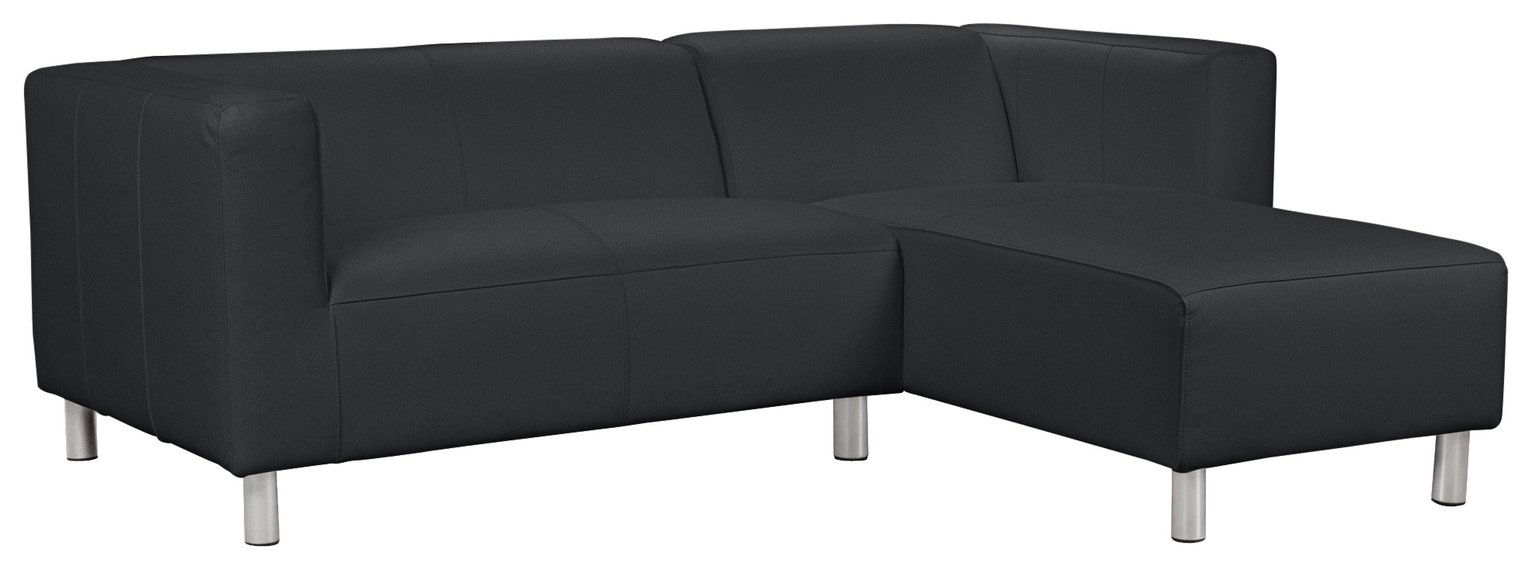 Argos Home Moda Right Hand Corner Chaise Sofa - Black