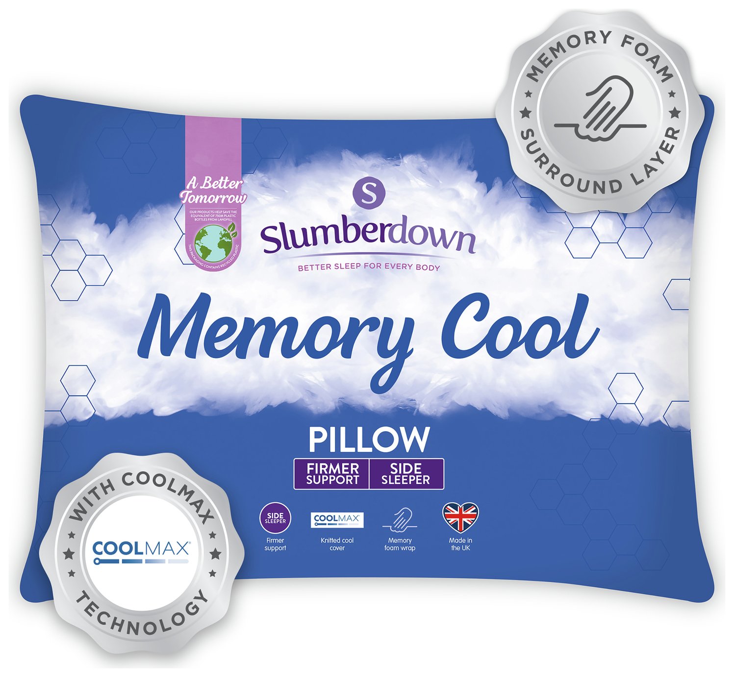 Slumberdown Cool Max Memory Support Firm Pillow