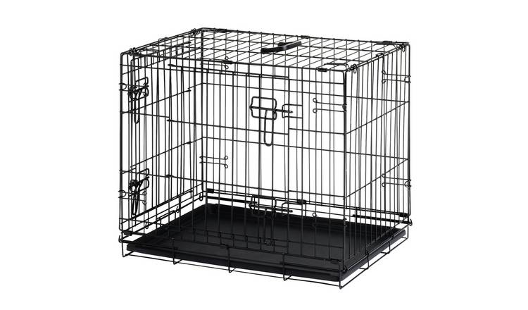 Double Door 24 inch Dog Cage - Small