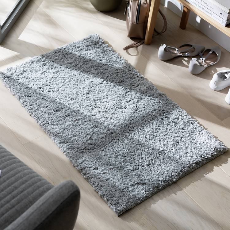 Habitat Shimmer Grey Cut Pile Rug - 150x80cm 0