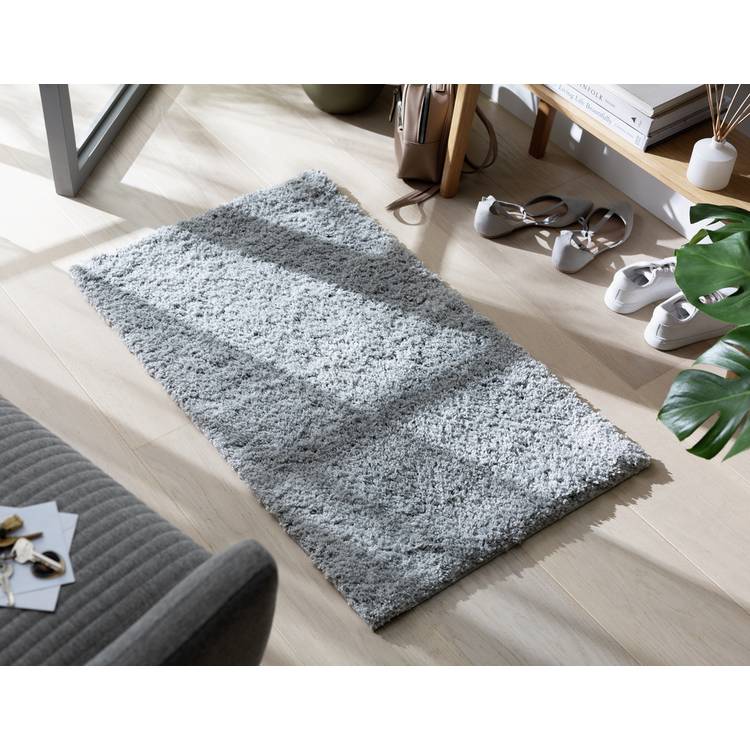 Habitat Shimmer Grey Cut Pile Rug - 150x80cm 0