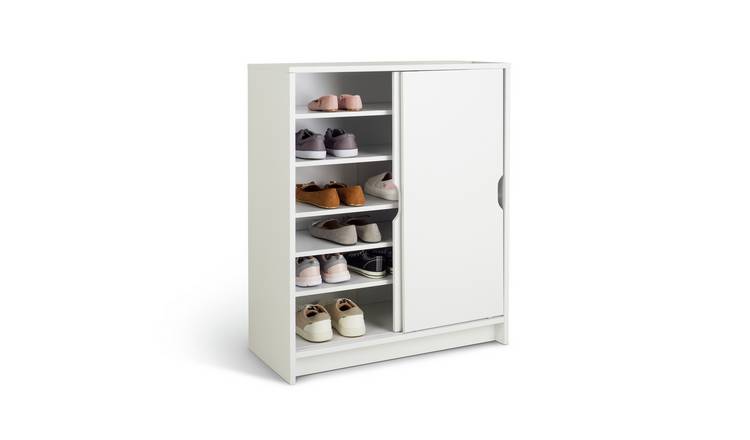 Tall shoe storage cabinet deals with doors