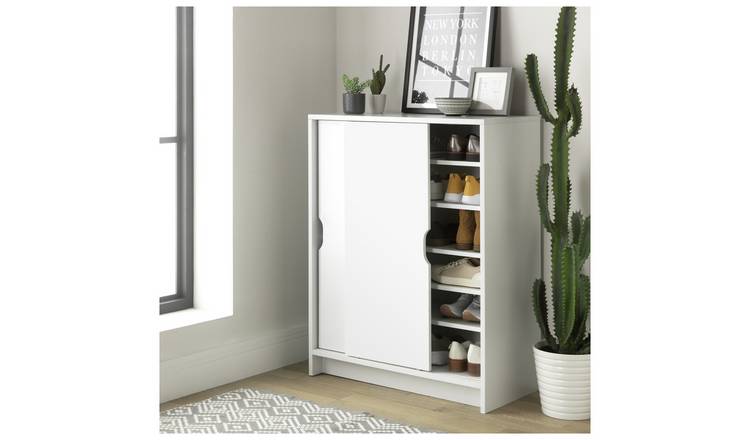 Habitat chloe sliding store door shoe cabinet