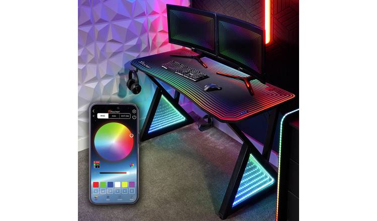 X Rocker Infinity Gaming Desk RGB