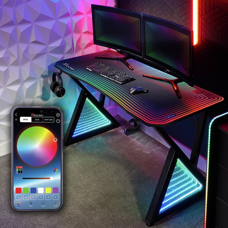 X Rocker Infinity Gaming Desk RGB 0