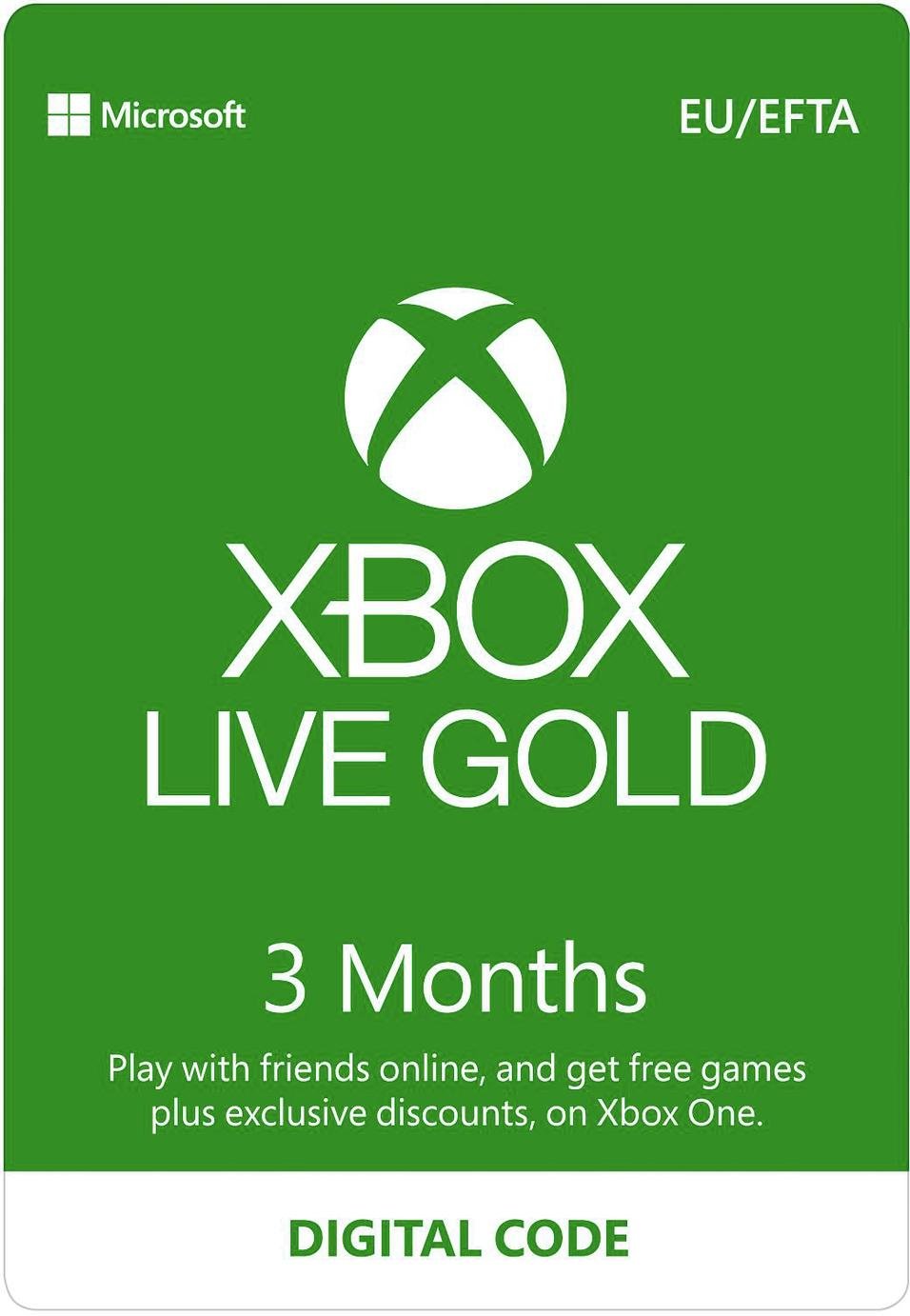 argos xbox live 3 months