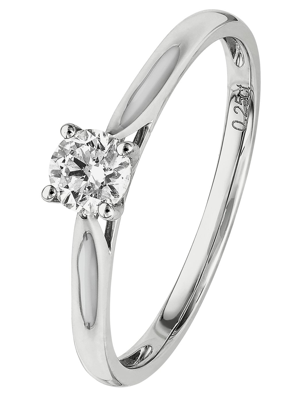 Revere 18ct White Gold 0.25ct Diamond Engagement Ring - N