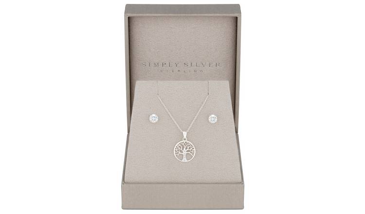 Buy Simply Silver Sterling Silver Tree Of Life Jewellery Set Womens jewellery sets Argos
