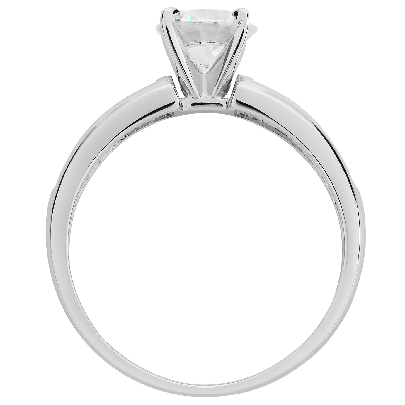 Revere 9ct White Gold Cubic Zirconia Shoulder Set Ring Review