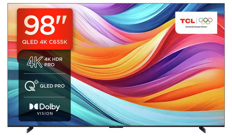 TCL 98 Inch 98C655K Smart 4K Ultra HD HDR QLED Pro TV