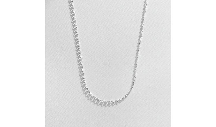 Silver oval hot sale belcher chain