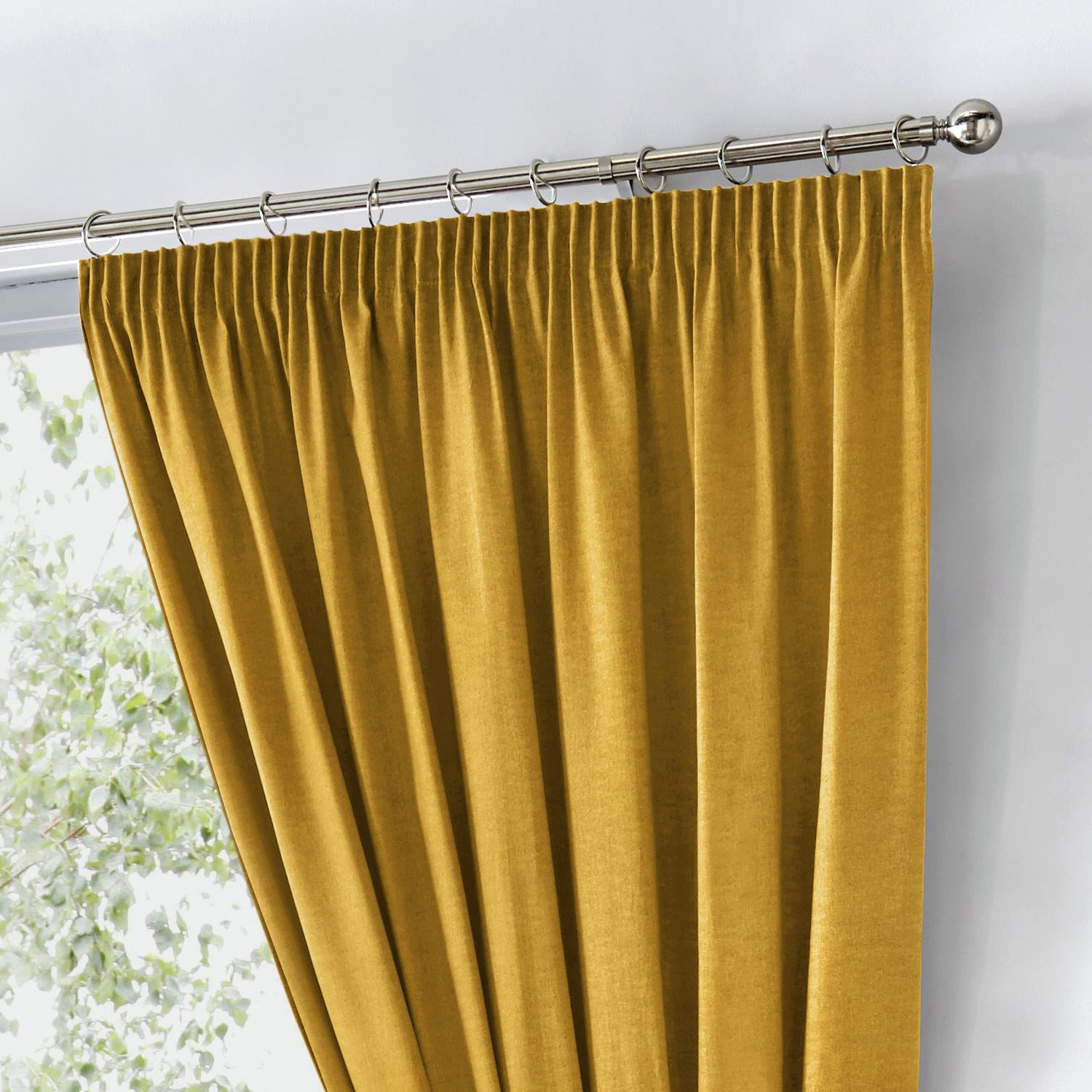 Fusion Dijon Blackout Thermal Lined Curtains - Ochre