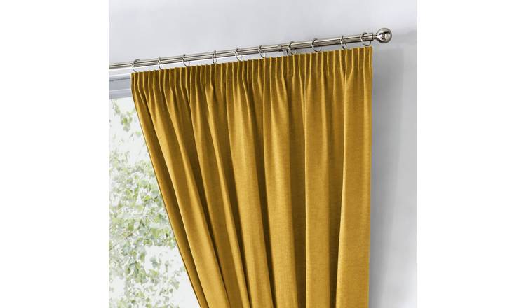 Fusion Dijon Blackout Thermal Lined Curtains - Ochre