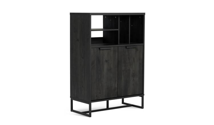 Black display online cabinet argos