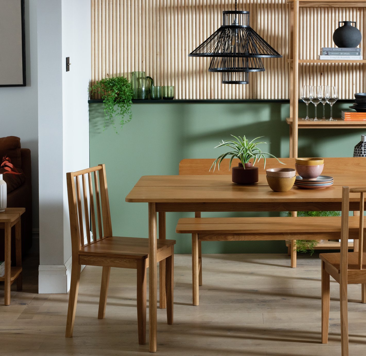 Habitat Nel Wood Effect Dining Table - Oak