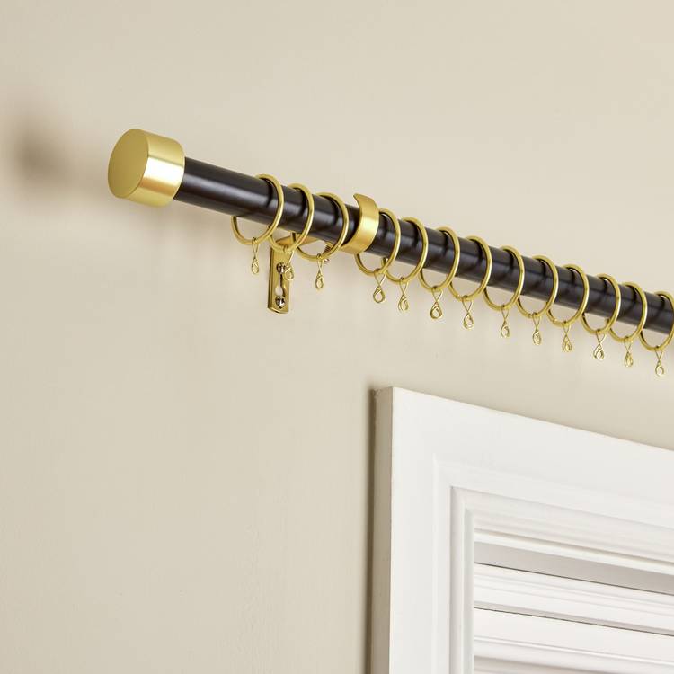 Argos Home Black Extendable Curtain Pole - 110cm - 300cm 0