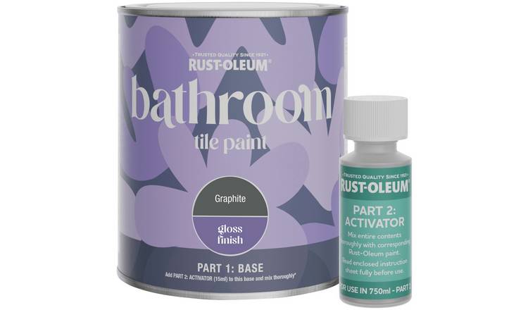 Rust-Oleum Bathroom Tile Gloss Paint 750ml - Graphite