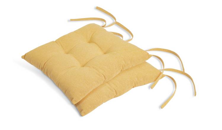 Mustard yellow chair cushions sale