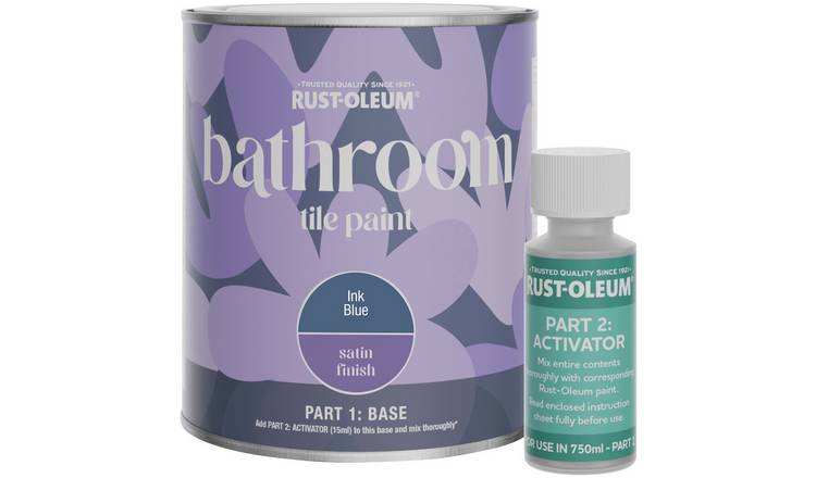 Rust-Oleum Bathroom Tile Satin Paint 750ml - Ink Blue