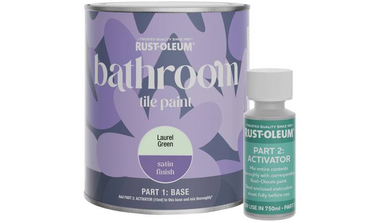 Rust-Oleum Bathroom Tile Satin Paint 750ml - Laurel Green