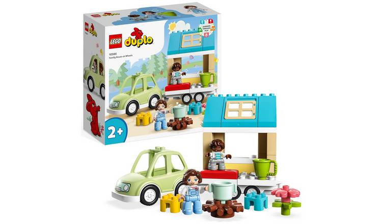 Buy LEGO DUPLO Town Family House on Wheels Toy with Car 10986 Early learning toys Argos