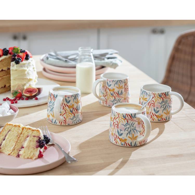 Habitat Floral Ripple Set of 4 Mugs 0