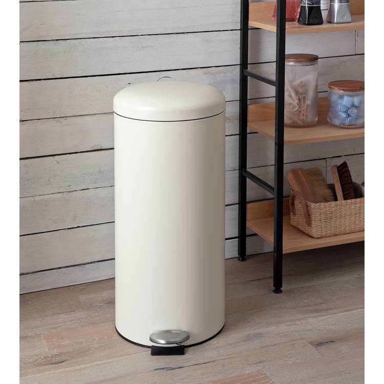 Habitat 30 Litre Round Kitchen Pedal Bin - Matt Cream 0