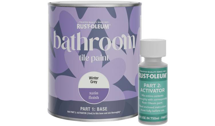Rust-Oleum Bathroom Tile Satin Paint 750ml - Winter Grey