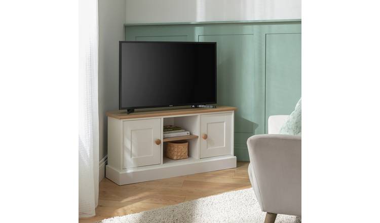 Argos Home Winchester 2 Door Corner TV Unit - Cream