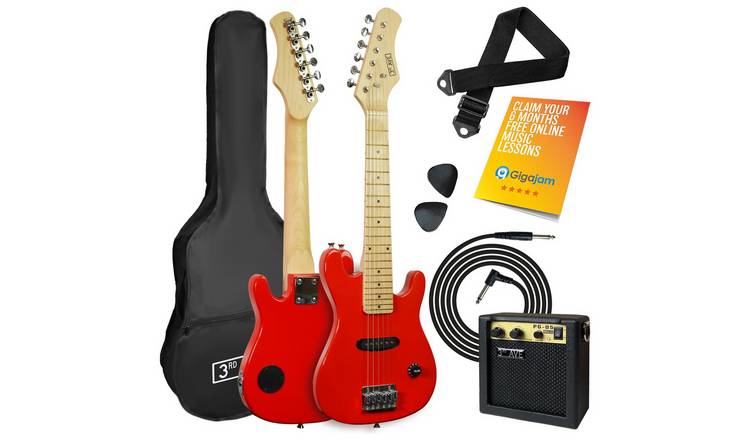3rd Avenue 1/4 Size Kids Electric Guitar Pack - Red