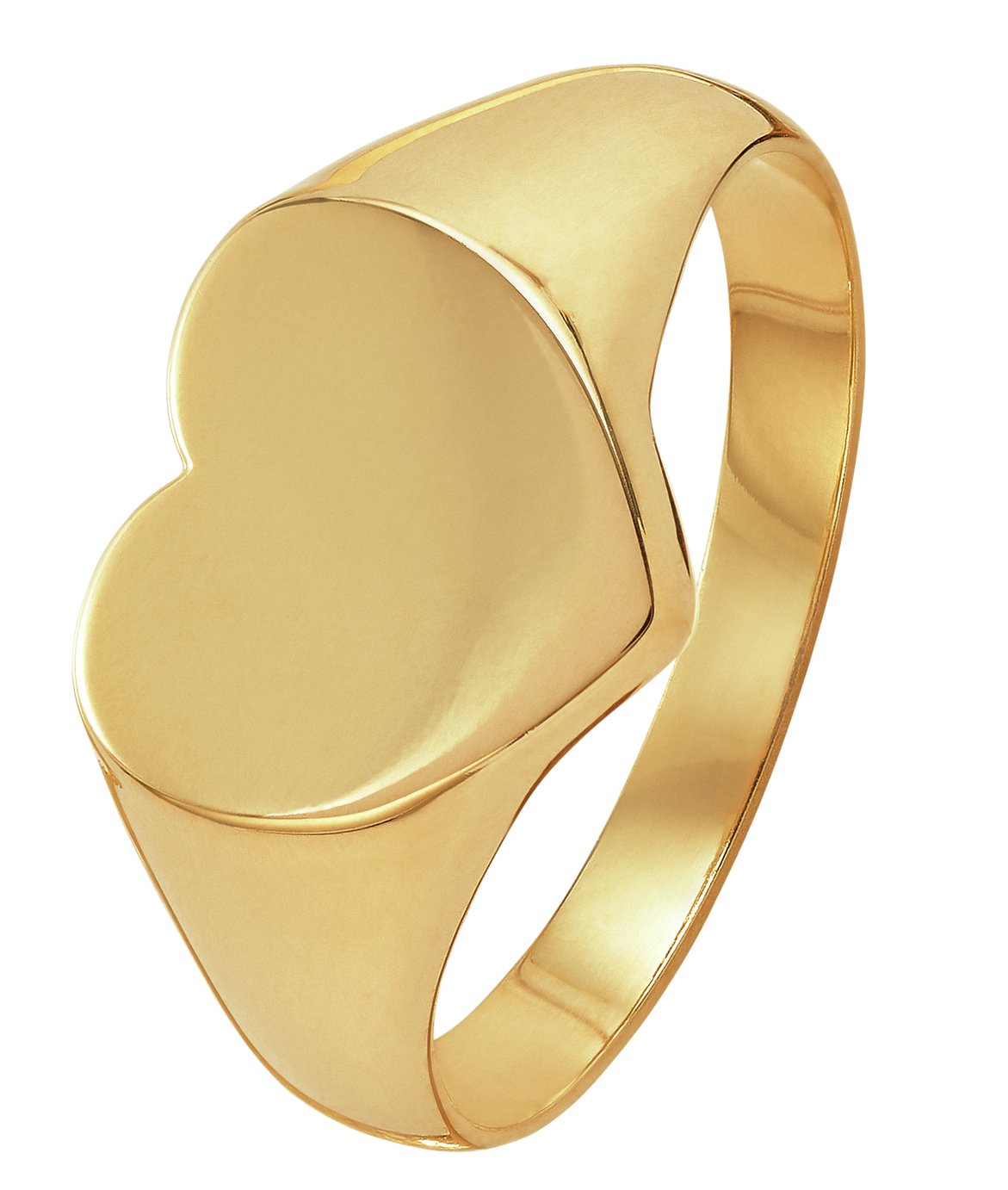 Revere 9ct Gold Heart Shaped Signet Ring