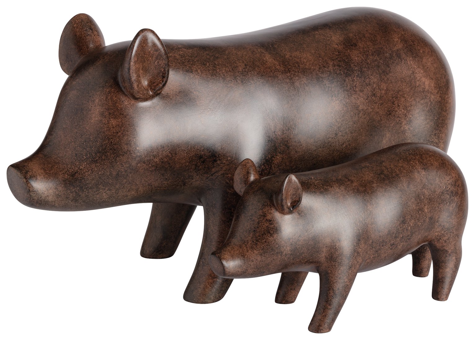Habitat Metal Effect Pig Family Ornament