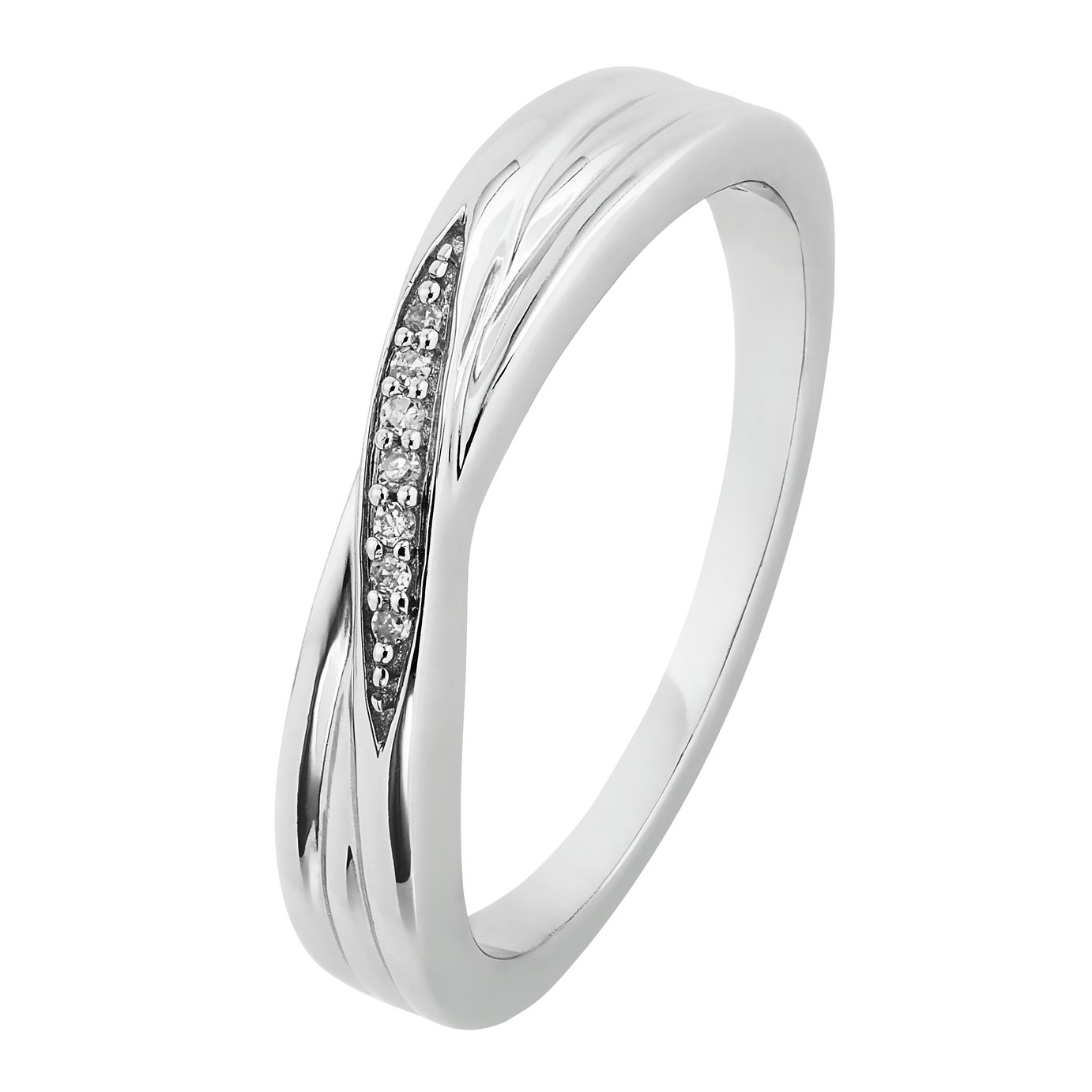 Revere Sterling Silver 0.02ct tw Diamond Crossover Ring Review