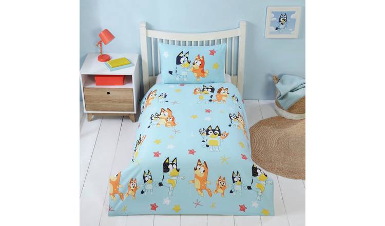 Bluey Celebrate Cotton Blue & White Kids Bedding Set-Toddler