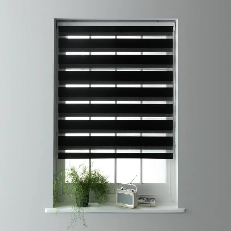 Habitat Day and Night Black Roller Blind - 120cm 0